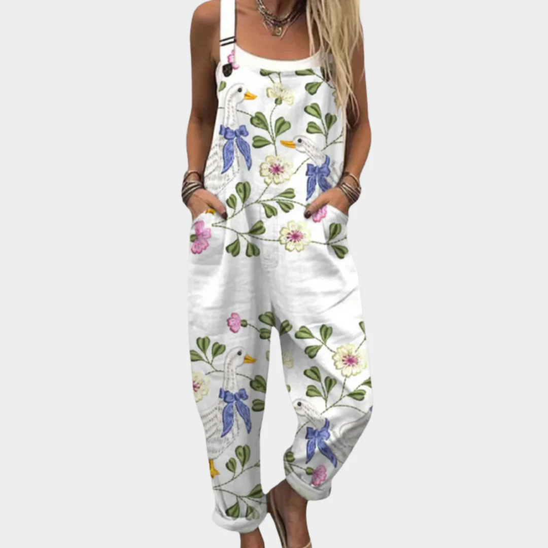 Macacão Estampado com Alças