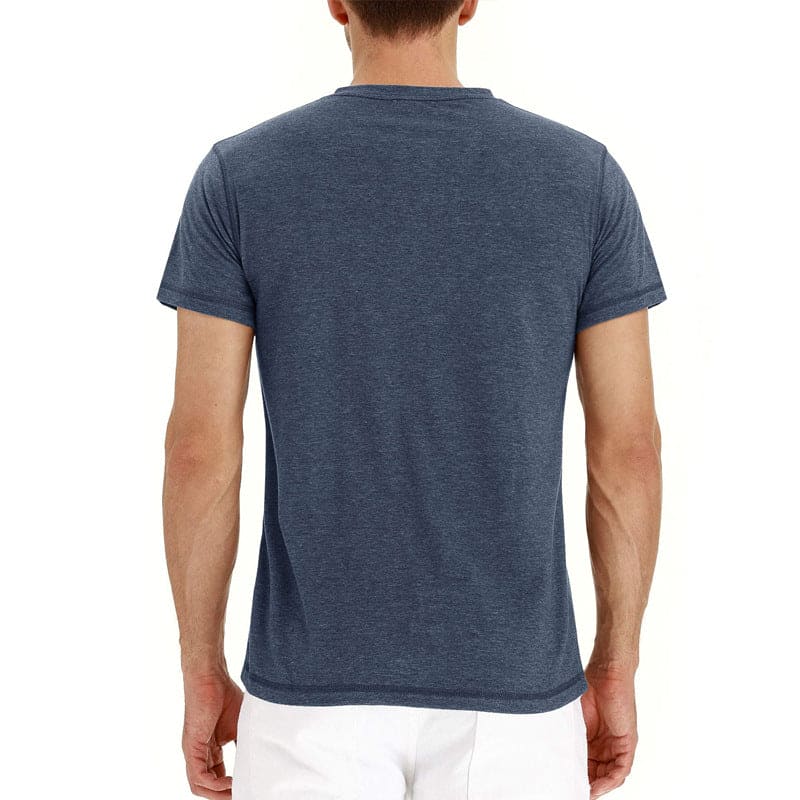 T-Shirt Henley - Malha Macia Gola - Image 4