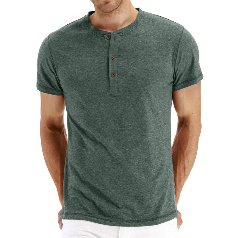 T-Shirt Henley - Malha Macia Gola - Image 5