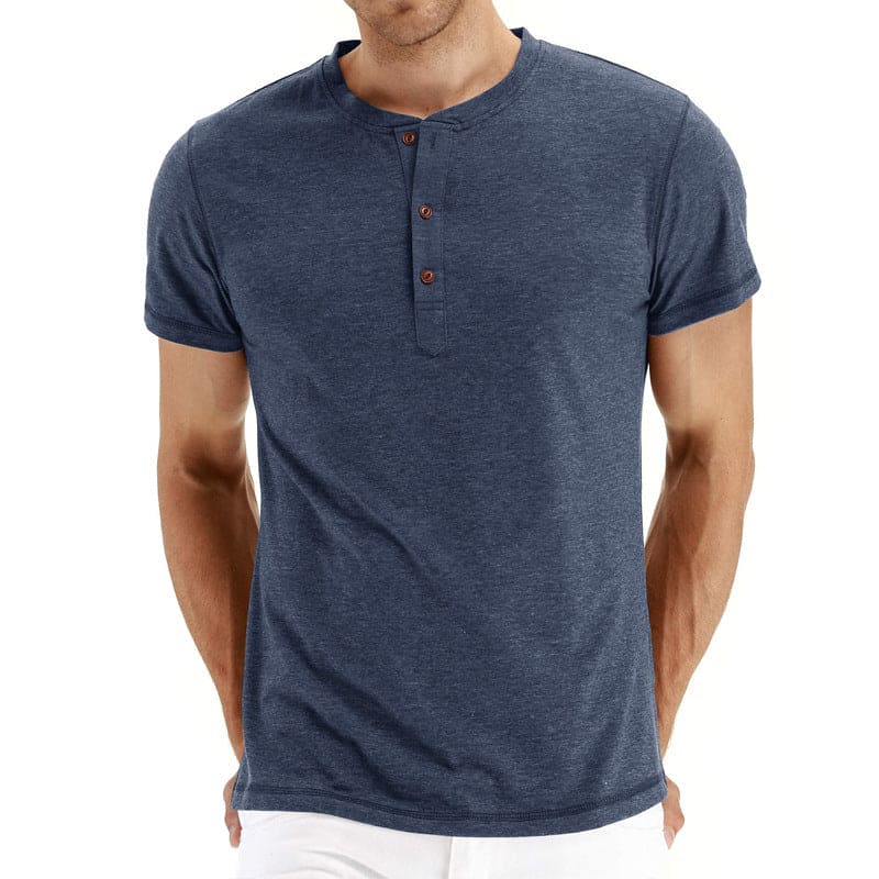T-Shirt Henley - Malha Macia Gola - Image 8