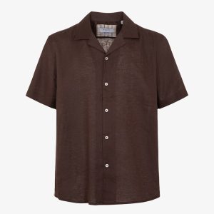 Camisa de linho com gola MARKUP