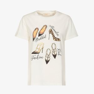 T-shirt estampada com strass MARKUP