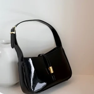 Clara Shoulder Bag - Shiny Black