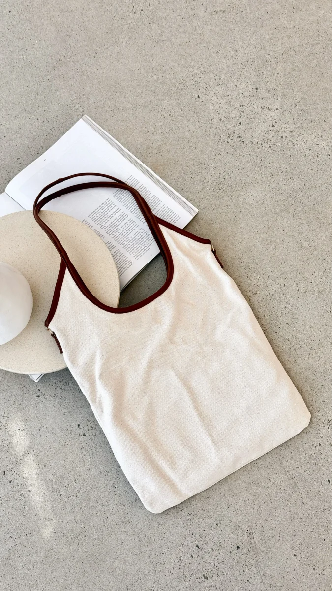 Isobel Shoulder Bag - Natural Linen - Image 5