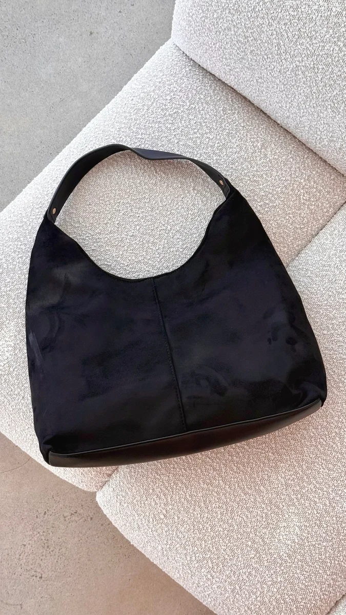 Bolsa de Ombro Tammy - Suede Preto