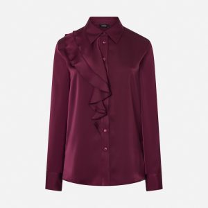 Blusa lisa com detalhe de folho SCRIPTA