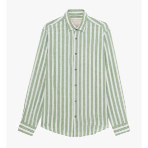 Camisa de linho às riscas GIANNILUPO